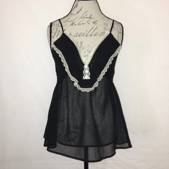 Fire Los Angeles Other - FIRE - LOS ANGELES | Lace Trim Sheer Tie-Back Cami